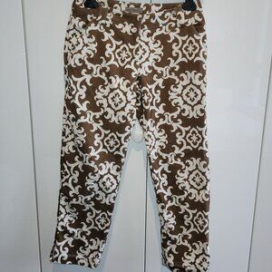 Tommy Bahama Cotton Print Cropped Pant Size 2